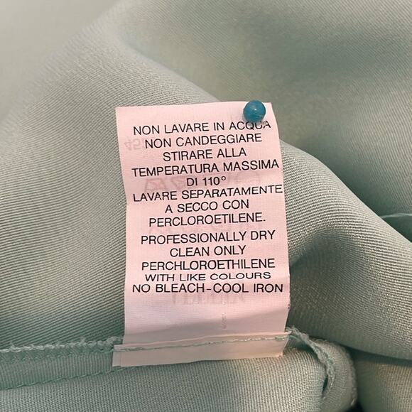 Cheap And Chic By Moschino Women High  Waist Slim Leg Ankle Pants Green Size 8 - Picture 7 of 11